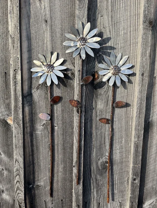Set of Sunflower Garden Stakes