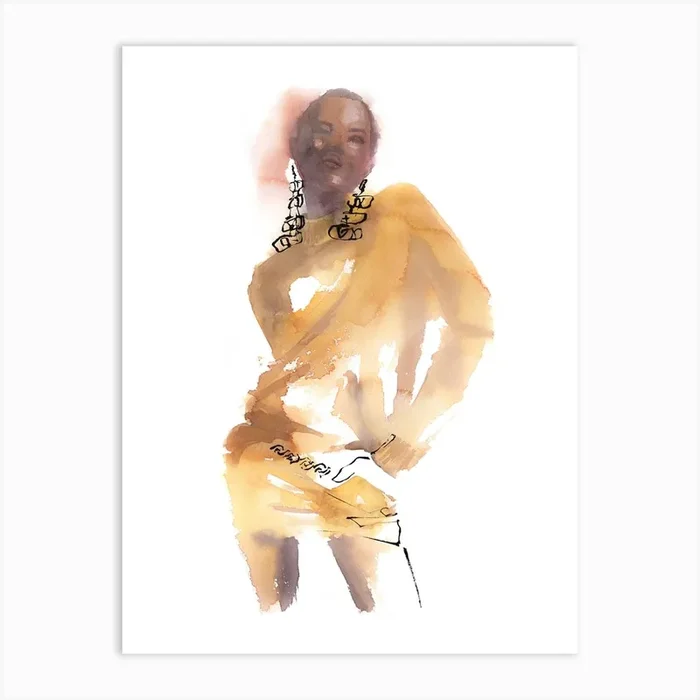 She Knows She Looks Good Art Print by Maya Beus