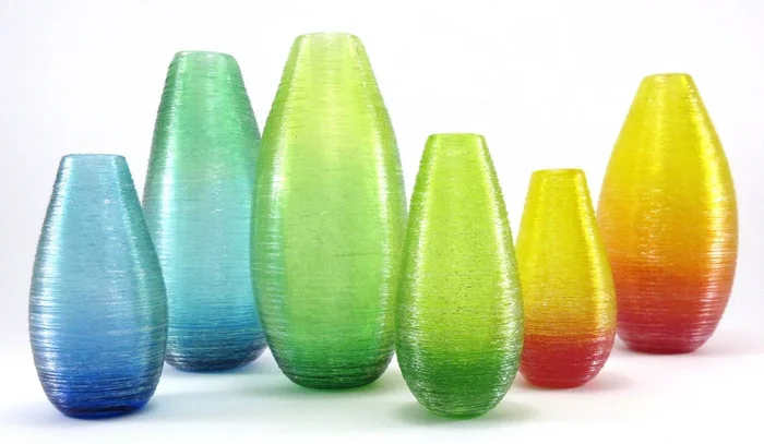 Shimmer Vases in Brights – Yellow Shimmer Pair