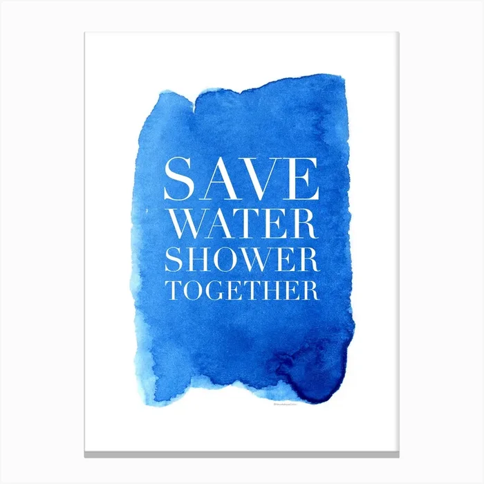 Shower Together Canvas Print by Mercedes Lopez Charro