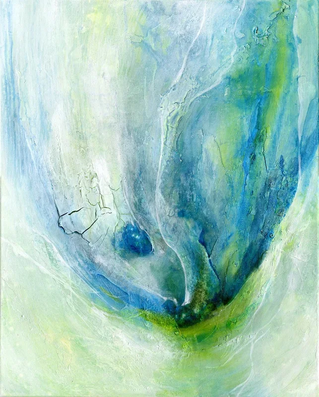 Simple Prayers 6 (2025) Mixed-media painting by Kathy Morton Stanion