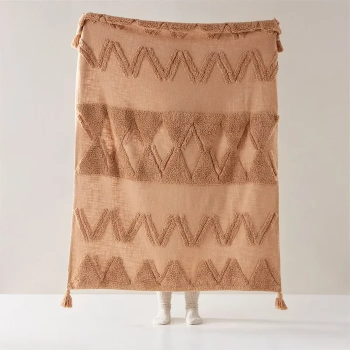 Skyler Tobacco Tufted Throw