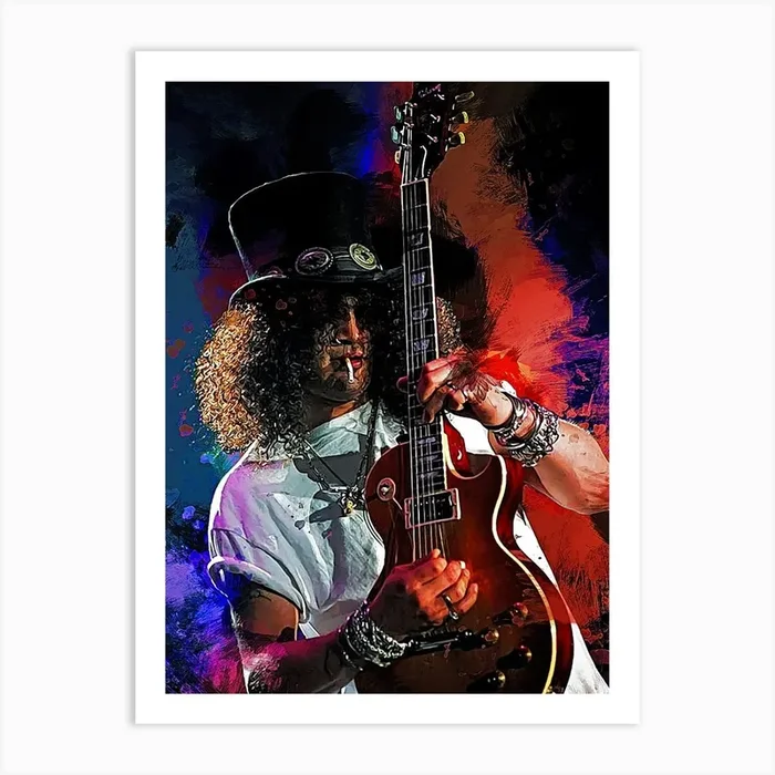 Slash Guitar Art PrintN by neonartroom