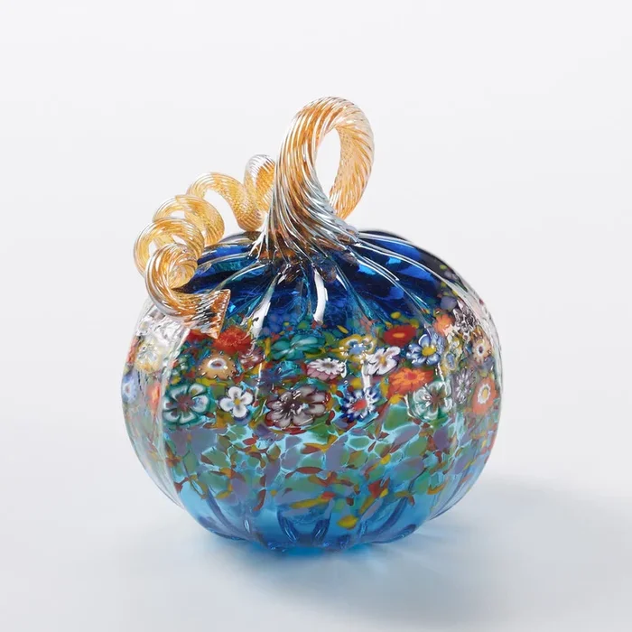 Small Sapphire Blue Jewel Tone Wildflower Pumpkin – Sapphire