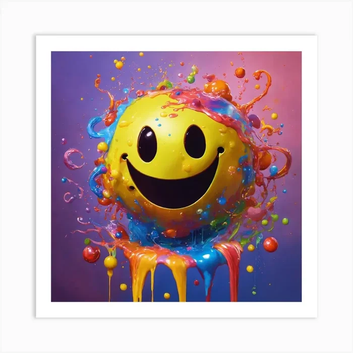 Smiley Face 4 Art Print by Henky