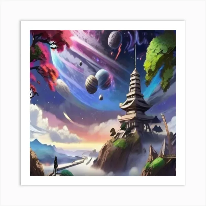 Space Landscape Art Print by ShopSoma