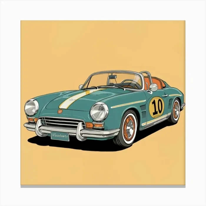 Speedster Charm Print Art And Wall Art Canvas Print by Tendancyshop