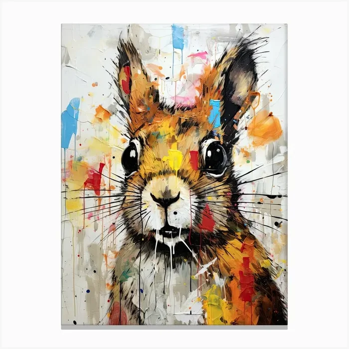 Squirrel’s Hilarious Adventures Canvas Print by Art-Syndicate