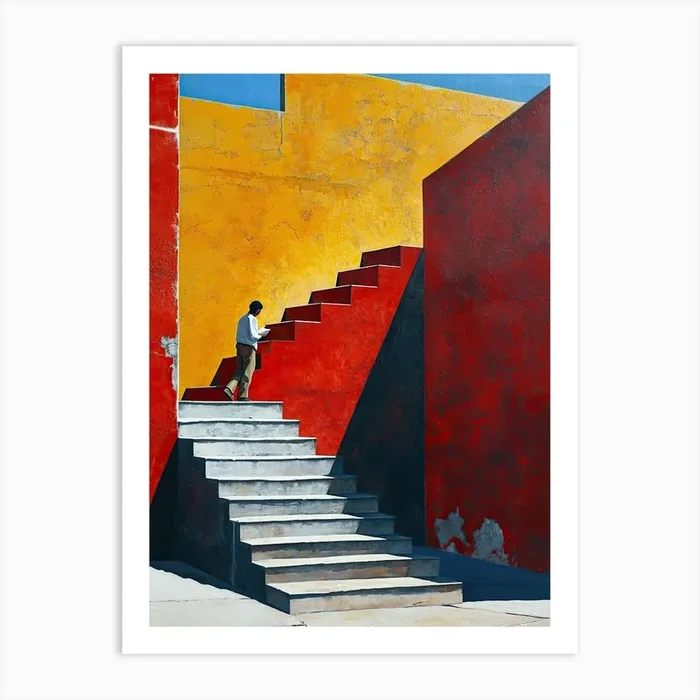 Stairway To Heaven, Minimalism Art Print by Art-Syndicate