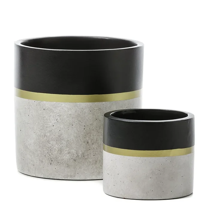 Stark Striped Pot Black