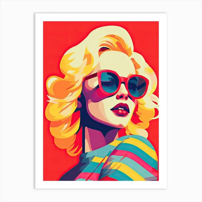 Stars, Stripes & Pop Art: American Woman Edition Art Print by Art-Syndicate