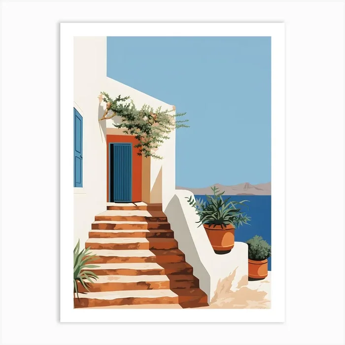 Steps To The Sea Art PrintL by Laytajorus