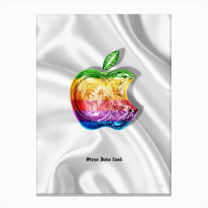 Steve Jobs Food Canvas Print by Rubiant