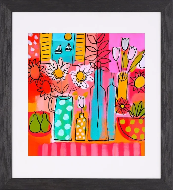 Still Life with Yellow Shutters III (2022) Acrylic painting by Jan Rippingham