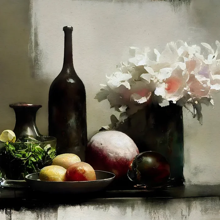 Stilllife With Black Bottle