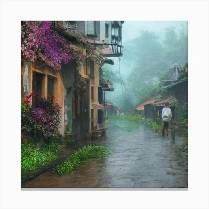 Street In Hoi An Canvas Print by AmbereenMiftah