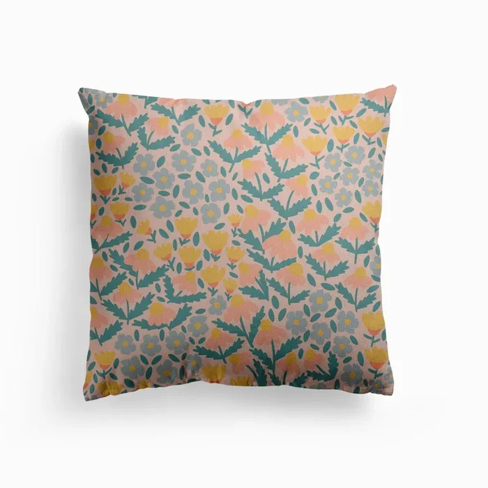 Summer Meadow Canvas Cushion by Dominika Godette