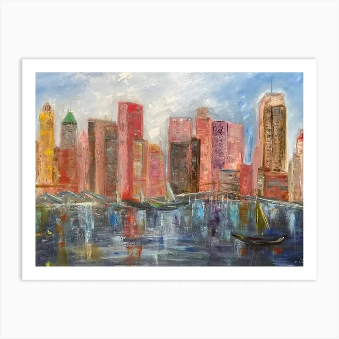 Summertime in New York City Art Print by Niloufar(lily)
