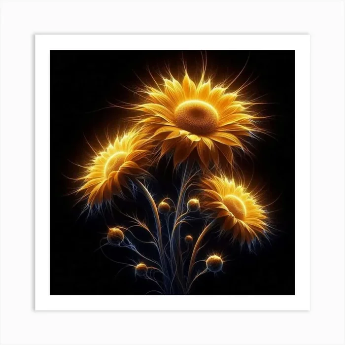 Sunflowers Art Print by Zaneejawad