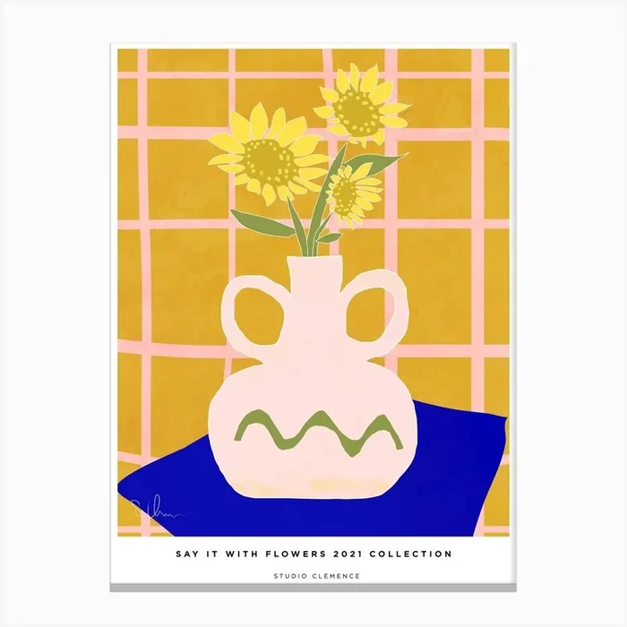 Sunflowers Canvas Print by Studio Clemence Designs