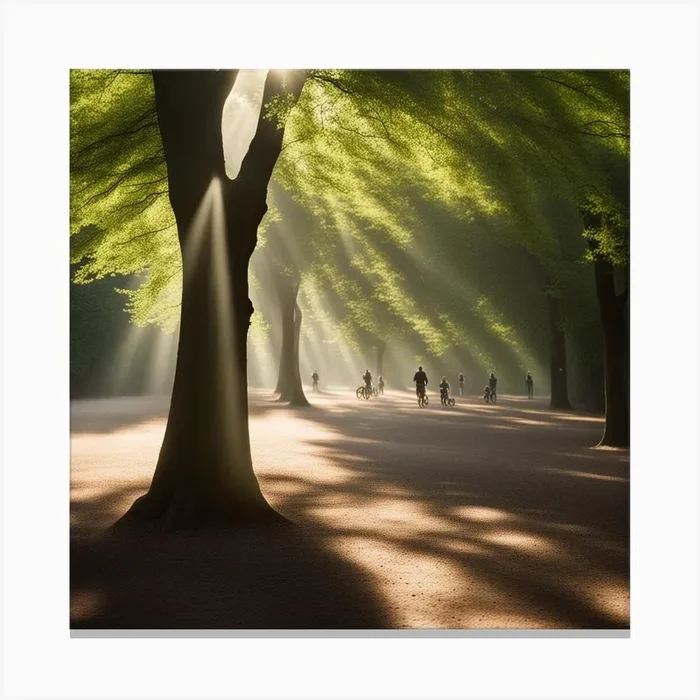 Sunlight In A Park Canvas PrintW by Wisdom