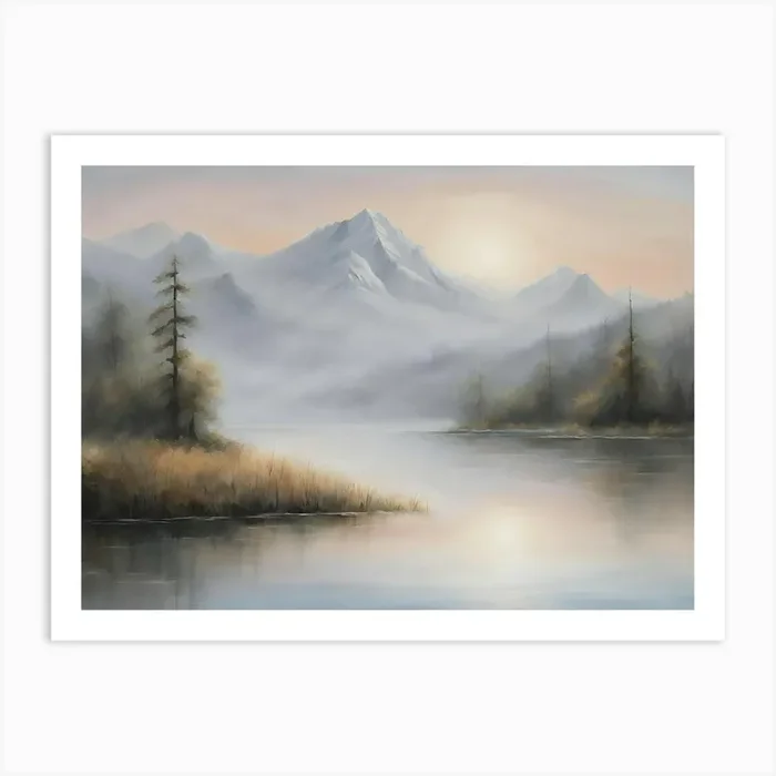 Sunrise Over Lake Art Print by Kriqo Art