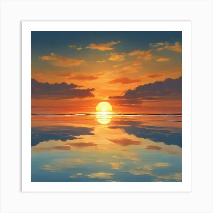 Sunset – Sunset Stock Videos & Royalty-Free Footage Art Print by leen859