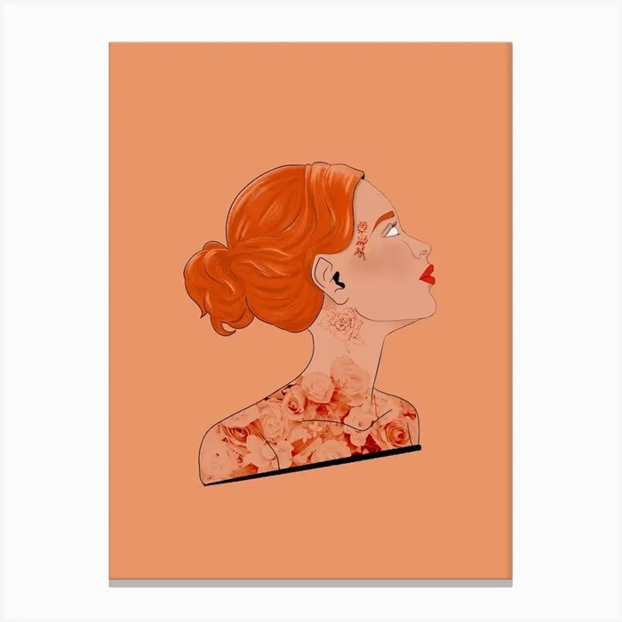 sunset girl Canvas PrintL by Lenni