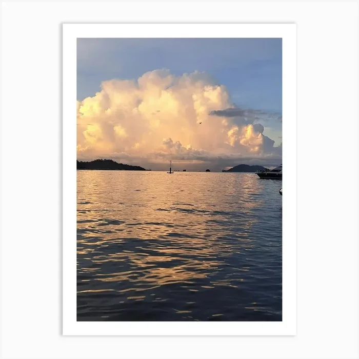 Sunset In Palawan Art PrintIN by Izz Naufal