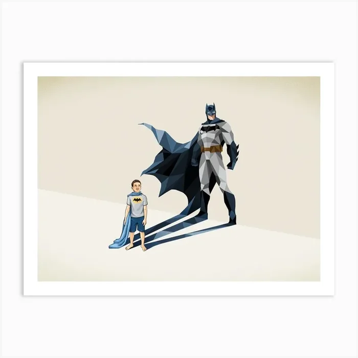 Super Shadows Dark Knight Art Print by Jason Ratliff
