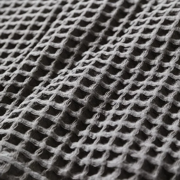 Supersoft Slate Grey Turkish Waffle Blanket