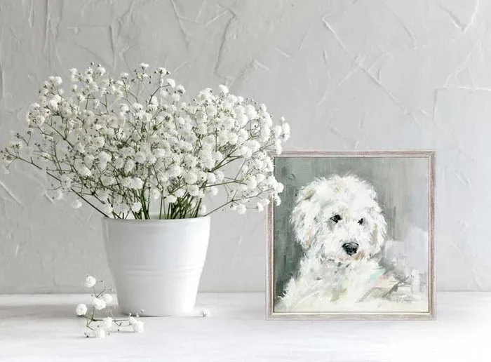 Sweet Pups – Golden Doodle Mini Framed Canvas