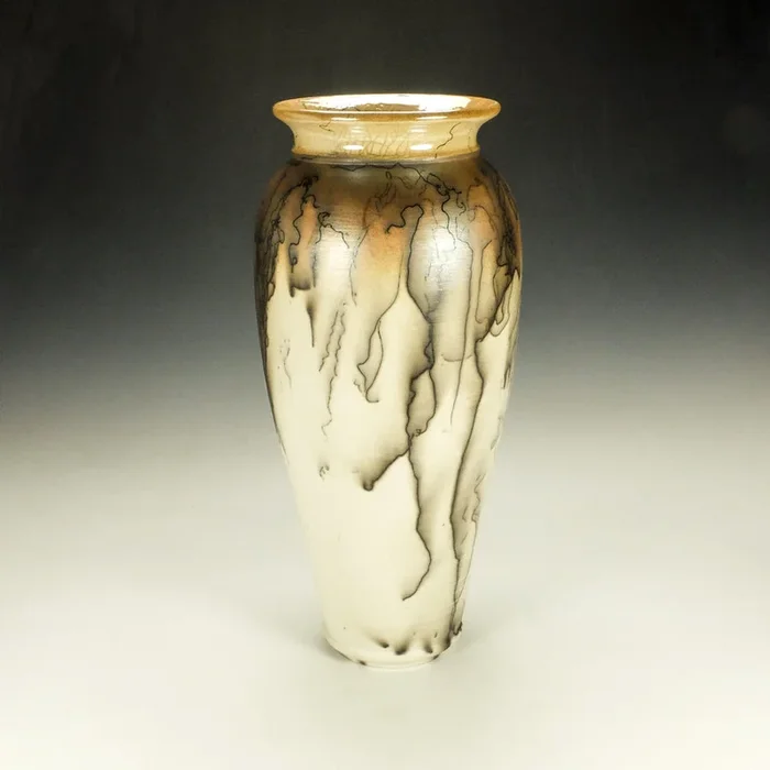 Tall Horsehair Raku Jar II