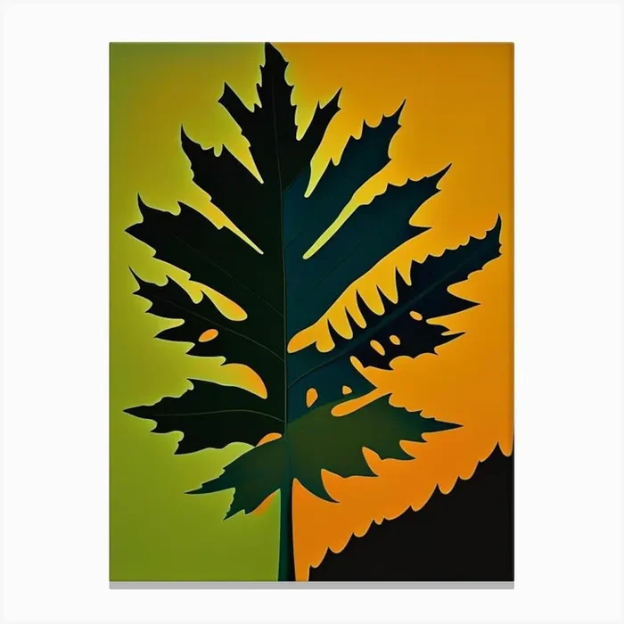 Tamarack Leaf Vibrant Inspired 2 Canvas PrintL& by Leaf & Stem Studio