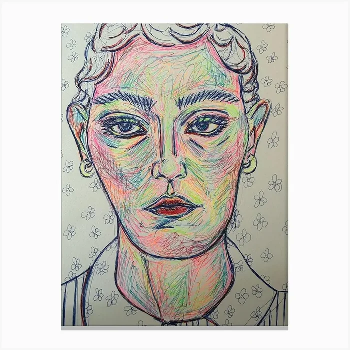 Tbh I don’t really care Canvas PrintPB by Polina BARSKA
