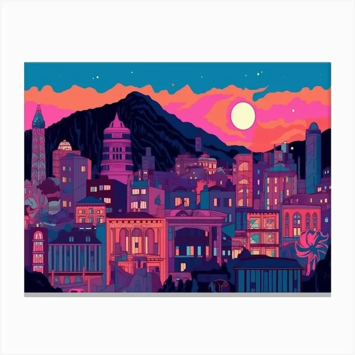 Tbilisi Skyline Canvas Print by The Art of Adventure