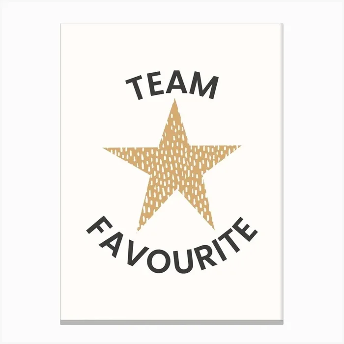 Team Favourite Canvas Print by Munks + Me