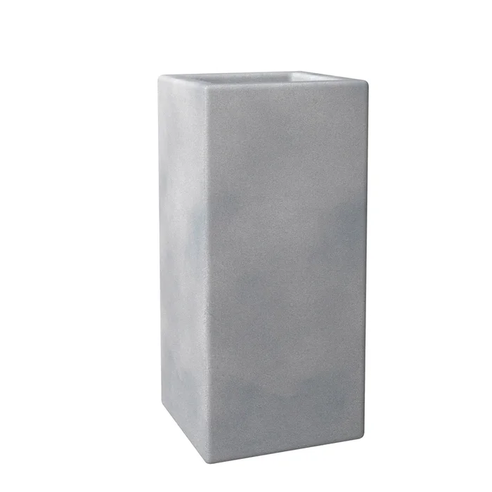 Terra Series Poly Stone Plant…n Aged Concrete 10.2 ” x 10.2 ” 23.6 ” High