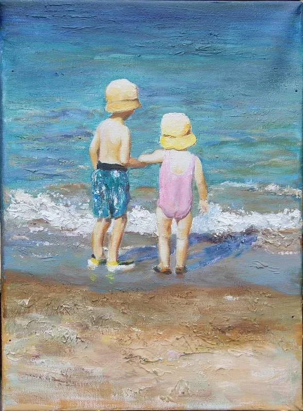 Testing the water (2017) Oil painting by Olivia O’Carra