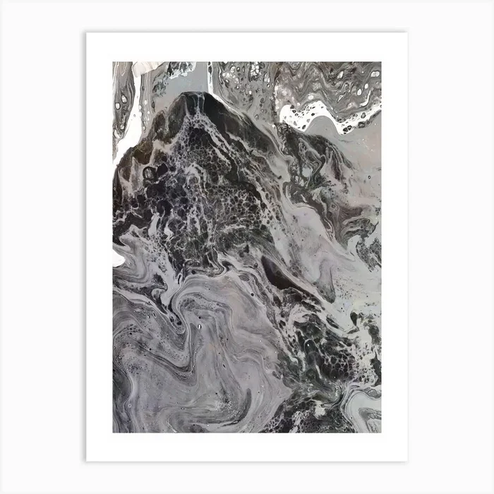 Texture 3 Grey Art Print by Julia Hariri