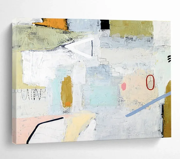 Textured Urban – Mosaic Abstract Painting on Canvas DKH554