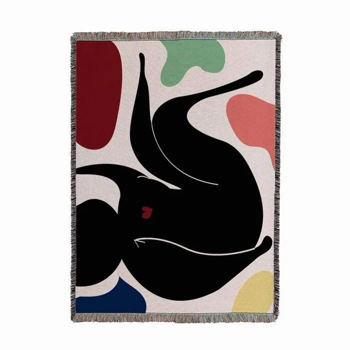 The Centre of The Heart Woven Throw by Mambo Textiles