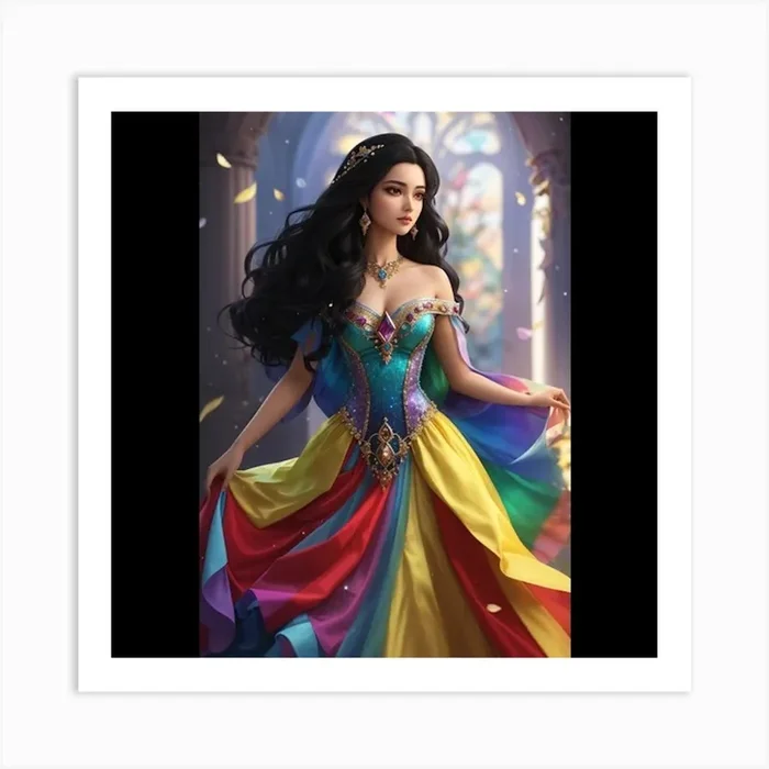 The Charming Beautiful Crystalya Art PrintM by Merox