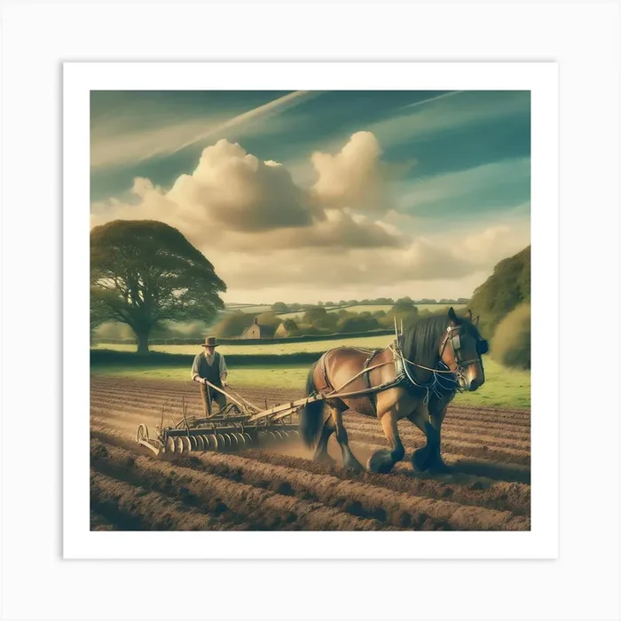 The Farmer vintage Art Print by Florid Wall Art