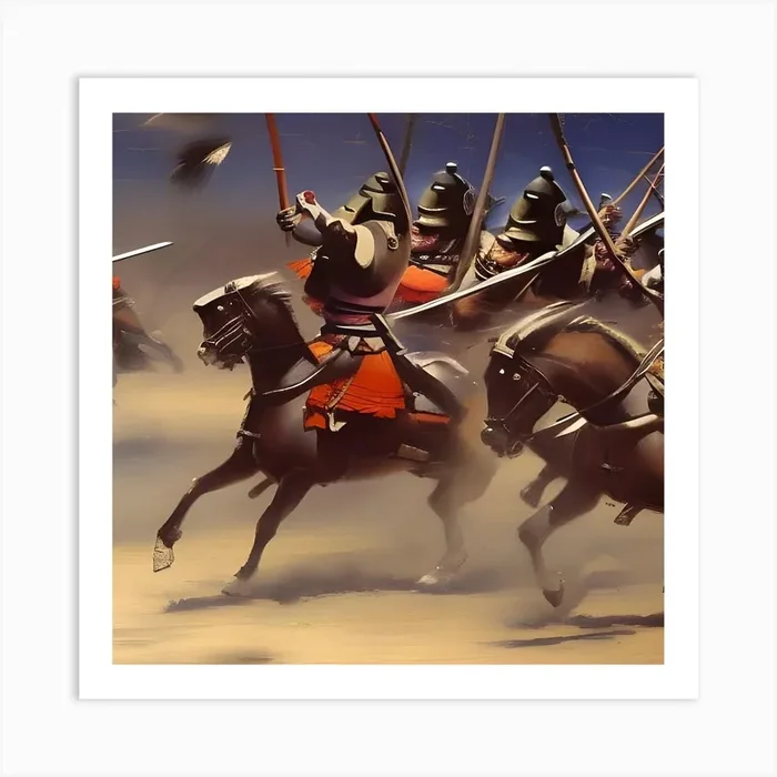 The Great Charge Art Print by Sakura Japanese Art