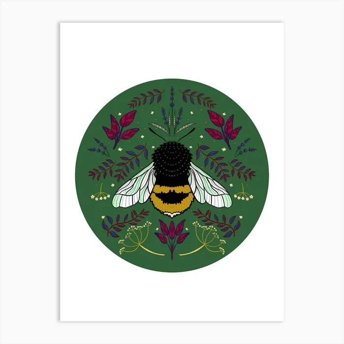 The Green Queen Art Print by Ink and Tot