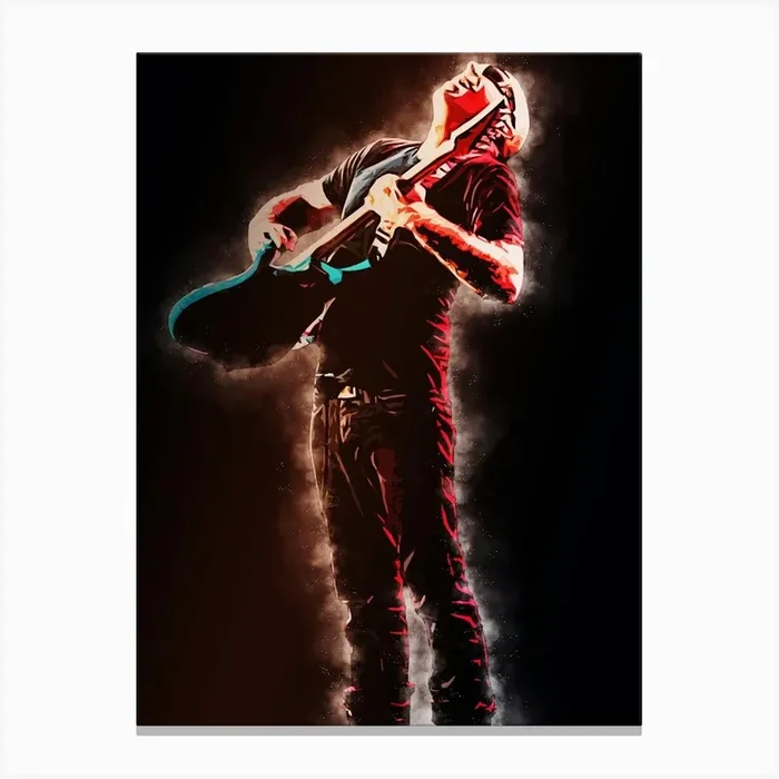 The Instrumental Rock Guitarist Canvas PrintN by neonartroom