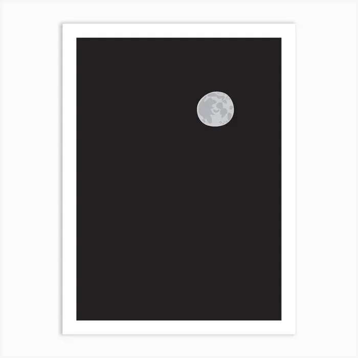 The Moon Art Print by Shichijiro