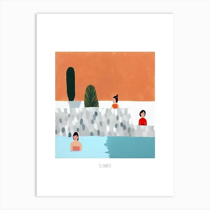 The Seasons Illustration Summer Art Print by Mambo