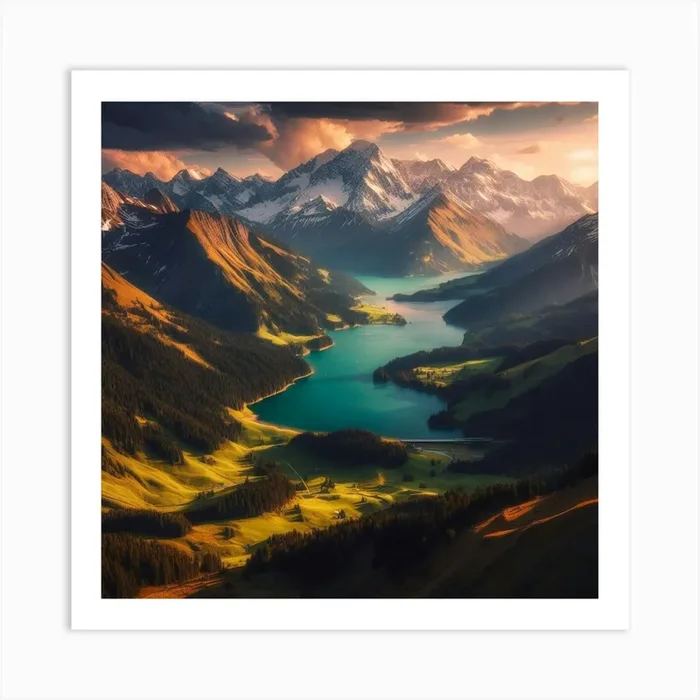 The valley Art PrintK by Krishna